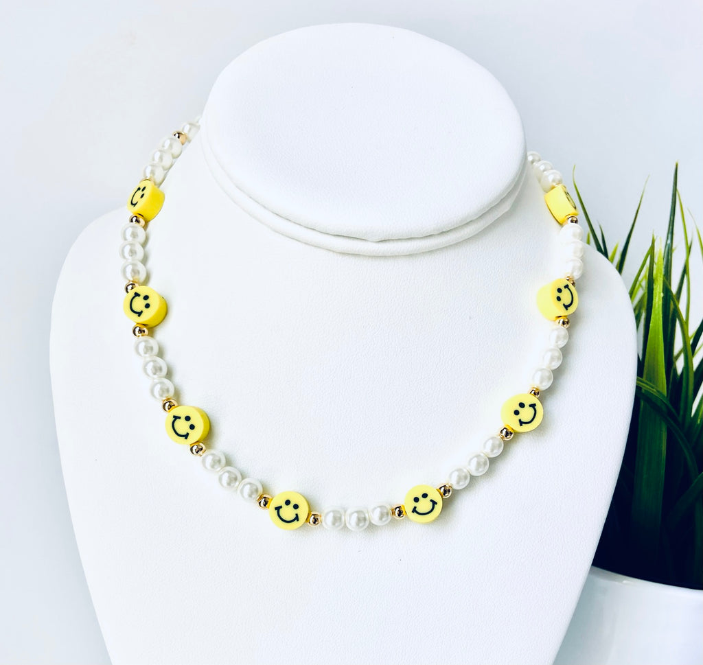Happy face necklace